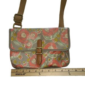 Fossil Key-Per Crossbody Bag Floral Coated Canvas Y2K Cottagecore Rose SWL1047